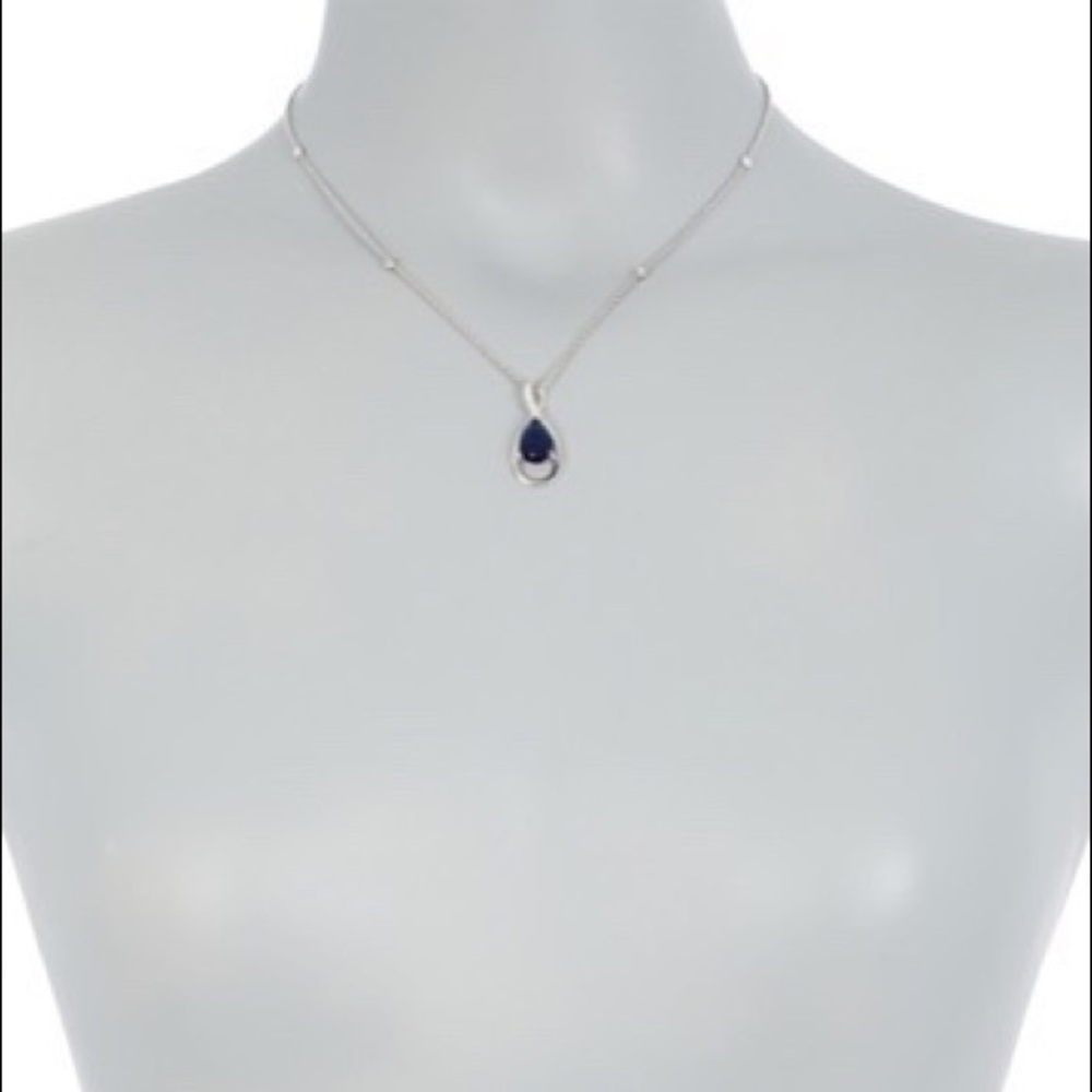 Carolee 18" Crystal Pave & Stone Pendant Necklace